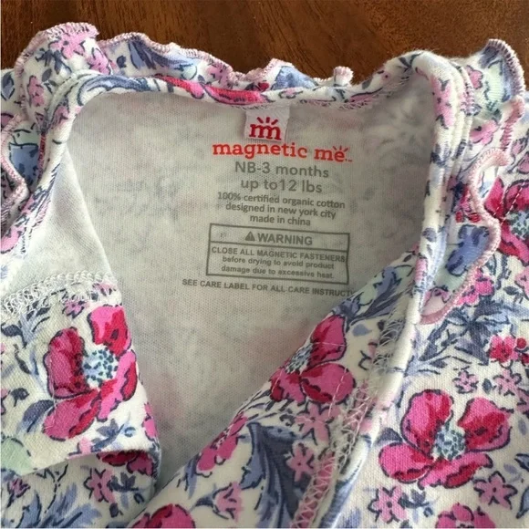 Magnetic Me Newborn-3 months Floral Gown - Picture 3 of 3